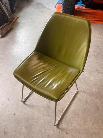 2 groen leren design stoelen Bree’s new World leer beschikbaar voor biedingen