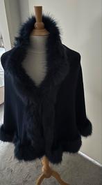 Marineblauwe cape/ poncho, Kleding | Dames, Jassen | Winter, Ophalen of Verzenden, Zo goed als nieuw, Blauw