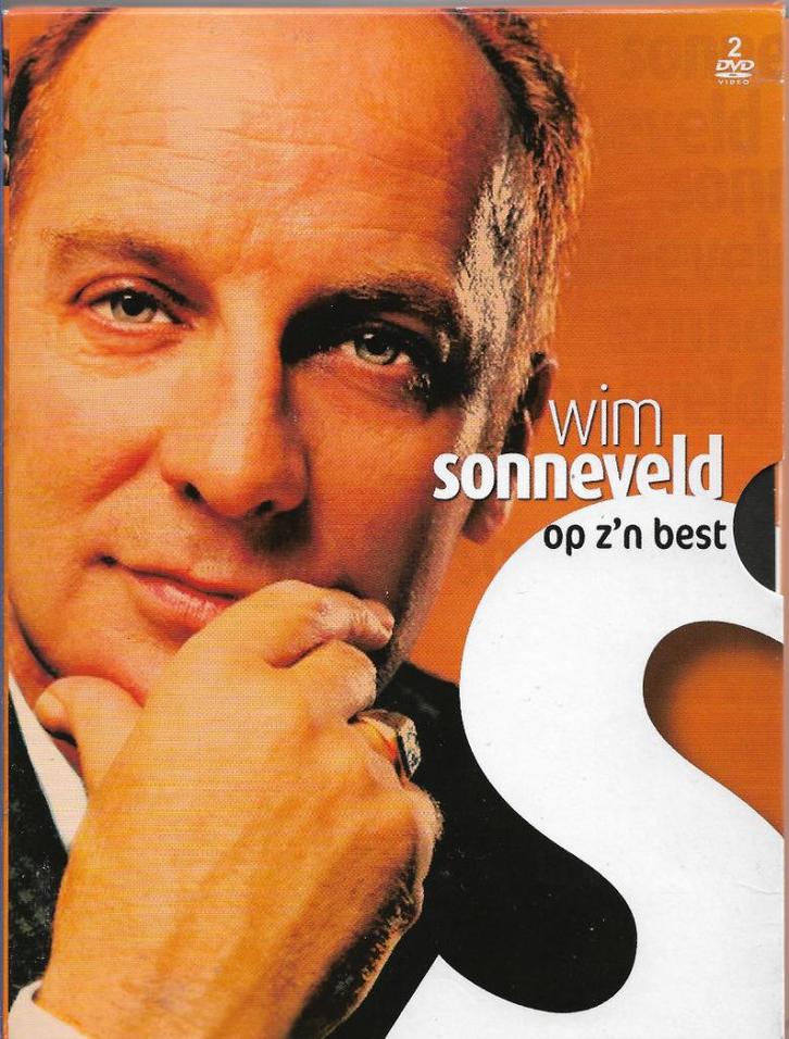 Wim Sonneveld "Op z'n best", box met 2 dvds, Cd's en Dvd's, Dvd's | Cabaret en Sketches, Zo goed als nieuw, Stand-up of Theatershow