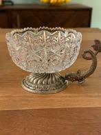 Antiek Kristallen Suiker Schaaltje met Dolfijn, Antiek en Kunst, Antiek | Glas en Kristal, Ophalen of Verzenden