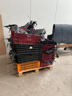 reststukken leer / partij rund leder, Hobby en Vrije tijd, Stoffen en Lappen, Ophalen, Bruin, Zo goed als nieuw, 30 tot 120 cm