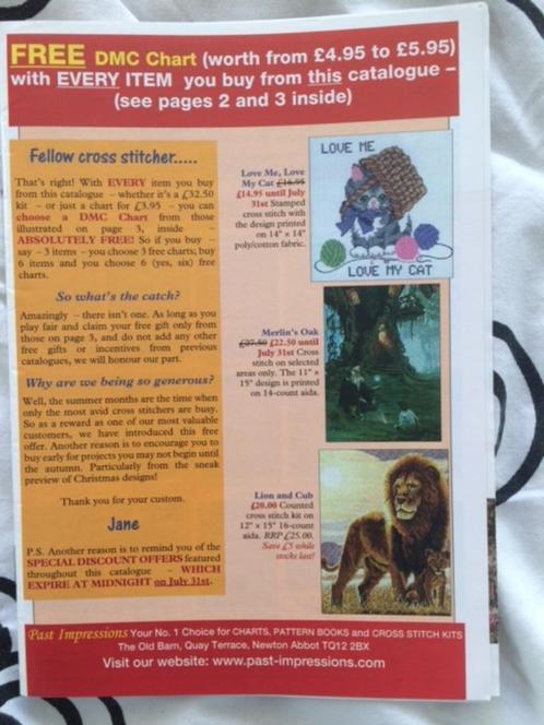 catalogus met DMC borduurpakketten, Boeken, Catalogussen en Folders, Zo goed als nieuw, Ophalen of Verzenden