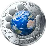 Frankrijk 100 euro 2025 "Aarde", UNC Zilver 0,900, Setje, Zilver, Frankrijk, Overige waardes