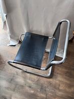 Vintage Bauhaus (stijl) design stoel, Huis en Inrichting, Stoelen, Ophalen, Gebruikt, Zwart, Leer