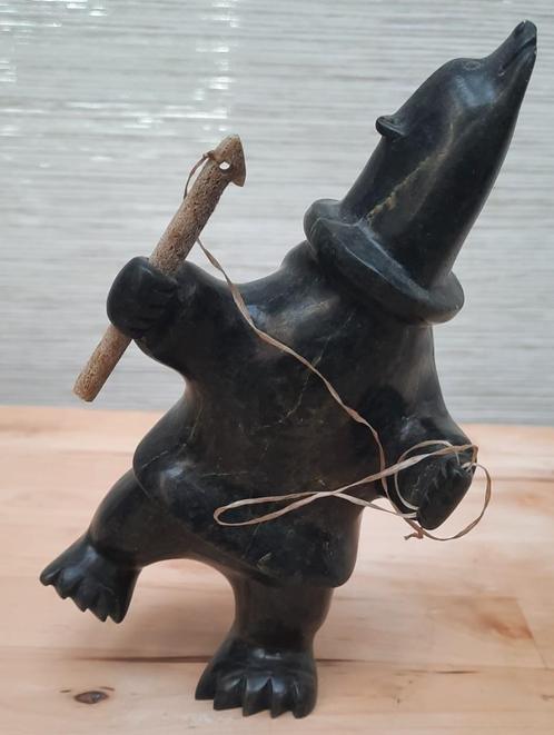 INUIT JAGER EN IJSBEER TRANSFORMATIE BEELD, Antiek en Kunst, Kunst | Niet-Westerse kunst, Verzenden