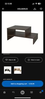 Salontafel - Donkerbruin - Twee Niveaus, Gebruikt, 100 tot 150 cm, Minder dan 50 cm, Rechthoekig