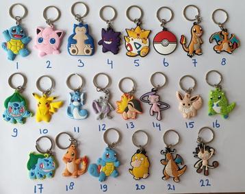 22 diverse pokemon sleutelhangers, nieuw!