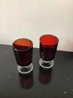 Luminarc 2 borrelglaasjes rood seventies, Ophalen of Verzenden, Overige typen