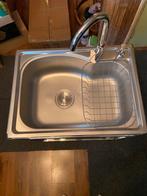 Nieuwe RVS (camping) - wasbak - spoelbak -garage spoeltafel-, Huis en Inrichting, Keuken | Keukenelementen, Nieuw, Minder dan 100 cm