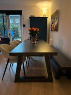 Mooie eettafel met bijpassende bank, Ophalen, Gebruikt, 200 cm of meer, 50 tot 100 cm