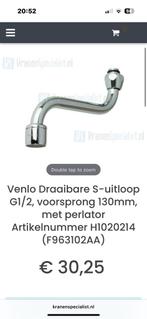 Venlo Uitloop sanitairkraan S-UITLP 1/2-130+P 1020214, Ophalen of Verzenden, Nieuw, Kraan