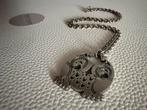 S017/Vintage JORGEN JENSEN Uil ketting Tin DENEMARKEN, Sieraden, Tassen en Uiterlijk, Kettingen, Overige materialen, Gebruikt