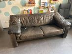 Gratis af te halen, leren zwarte bank, Huis en Inrichting, Banken | Bankstellen, Ophalen, Gebruikt, Minder dan 75 cm, 150 tot 200 cm