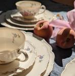 Antiek zeldzaam porseleinen servies 39 stuks bloemmotief, Ophalen