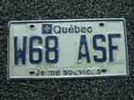 Kentekenplaat licenseplate Quebec Canada, Verzenden, Gebruikt, Auto's