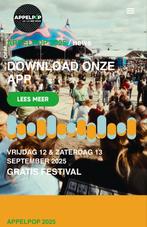 Appelpop  overnachting 2 nachten 3 dagen, Tickets en Kaartjes, Eén persoon, Meerdaags