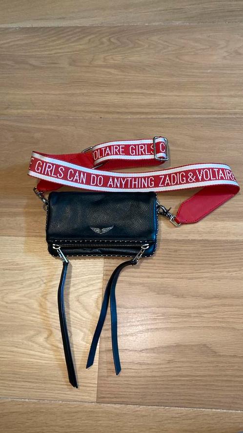 Zadig & voltaire zwart leten tas authentiek, Sieraden, Tassen en Uiterlijk, Tassen | Damestassen, Zo goed als nieuw, Schoudertasje