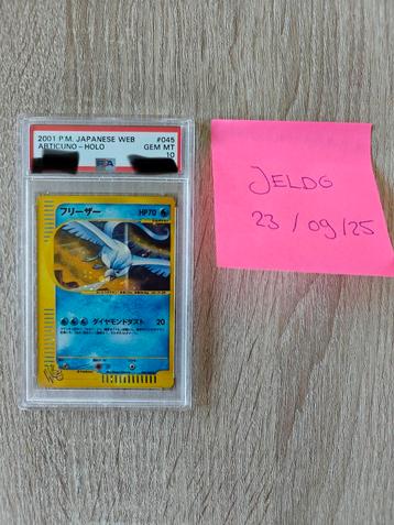 Articuno Holo 2001 P.M. Japanese Web PSA 10 beschikbaar voor biedingen