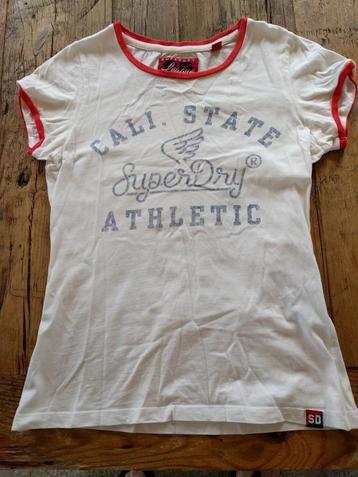 Dames shirt Superdry wit met rood maat S rode bies beschikbaar voor biedingen