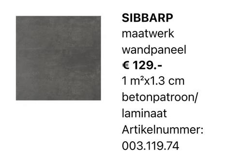 IKEA wandpaneel breed 337,7cm hoog 55,0cm dikte 1,3cm Nieuw, Doe-het-zelf en Verbouw, Hout en Planken, Nieuw, Overige typen, Overige houtsoorten