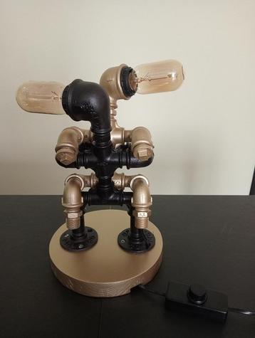 Industriële handgemaakte steampunk lamp (nieuw) beschikbaar voor biedingen