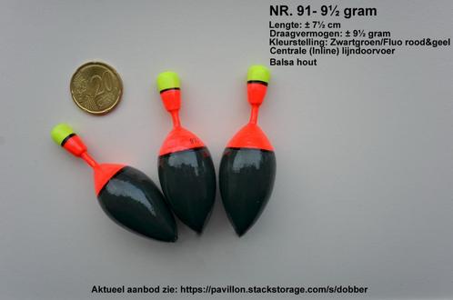DOODAAS / SNOEKDOBBER HANDBUILT NR. 91, Watersport en Boten, Hengelsport | Roofvissen, Nieuw, Dobber of Lood, Ophalen of Verzenden