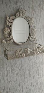 vintage halspiegel met mandje, Huis en Inrichting, Minder dan 50 cm, Ophalen of Verzenden, Zo goed als nieuw, Minder dan 100 cm