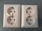 2 geaarde stopcontacten / wandcontactdoos, Doe-het-zelf en Verbouw, Elektra en Kabels, Ophalen of Verzenden, Nieuw, Stopcontact
