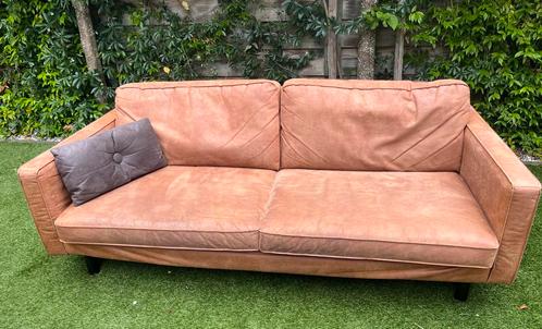 3 zits bruine bank umix, Huis en Inrichting, Banken | Bankstellen, Gebruikt, Rechte bank, Driepersoons, 200 tot 250 cm, 75 tot 100 cm