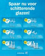 AH Royal glazen zegels actie spaaractie, Ophalen, Winkel, Super of Benzinepomp, Zegels, Bonnen of Punten