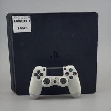 Playstation 4 Slim 500GB Zwart Incl: 1 Controller Wit beschikbaar voor biedingen