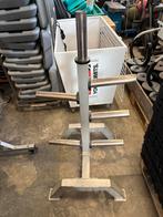 Olympische halter schijven rek 50 mm, Ophalen, Halterschijven, Gebruikt, Rek