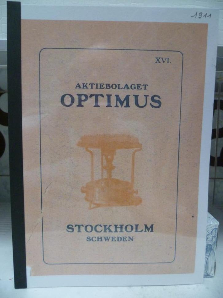 Catalogus XVI Aktiebolaget Optimus 1911, Boeken, Overige Boeken, Nieuw, Ophalen of Verzenden