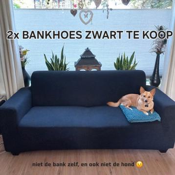 2x BANKHOES te koop -zwart - 3x gebruikt