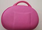 Roze hardcase (met stof erover) beautycase B 31cm H 21 D 13, Ophalen of Verzenden, Hardcase, Roze, Zo goed als nieuw