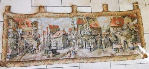 antiek Gobelin Wandkleed tapijt Rothenburg Duitsland 150*50, Antiek en Kunst, Antiek | Kleden en Textiel, Ophalen of Verzenden