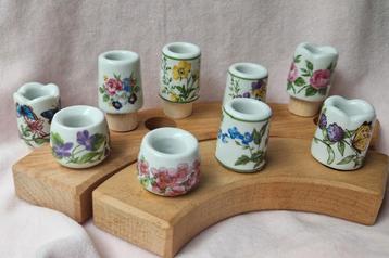 Jaarring vaasje zomer Seizoenstafel rozen vlinder bloemen beschikbaar voor biedingen