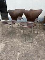 4 vlinderstoelen Fritz Hansen bruin 1974 Denemarken design, Danish design jaren 70 vintage scandinavisch Hansen retro, Gebruikt