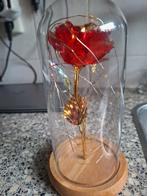 Roos onder Stulp met Verlichting ,23 cm H. rond 9 cm, Ophalen of Verzenden