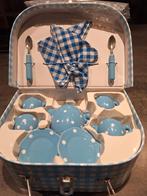 Mini Serviesje in Koffer, Ophalen of Verzenden, Nieuw, Blauw, Hardcase