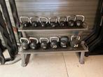 Kettlebell’s met rek escape fitness, Sport en Fitness, Fitnessmaterialen, Ophalen of Verzenden, Zo goed als nieuw