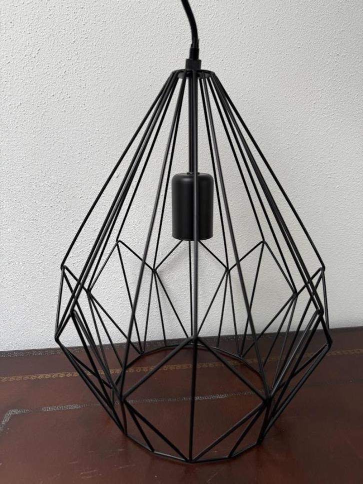 Zwarte hanglamp CARLTON (EGLO), Huis en Inrichting, Lampen | Hanglampen, Gebruikt, Minder dan 50 cm, Ophalen