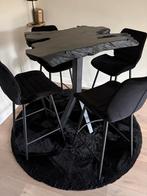 Tafel 100 x 70 cm met 4 stoelen ., Ophalen, Zo goed als nieuw, Rechthoekig, 50 tot 100 cm