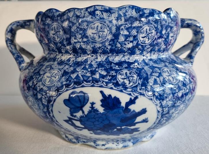 Diamond keramische Bombay blauw-witte cachepot, Antiek en Kunst, Antiek | Keramiek en Aardewerk, Ophalen of Verzenden