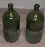 2 Groene vazen., Huis en Inrichting, Woonaccessoires | Vazen, Ophalen, Minder dan 50 cm, Groen, Glas