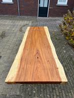Suar boomstamtafel 240cm, 200 cm of meer, Zo goed als nieuw, Rechthoekig, Overige houtsoorten