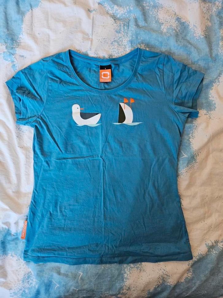 Okimono shirt maat S, Kleding | Dames, T-shirts, Zo goed als nieuw, Maat 38/40 (M), Blauw, Korte mouw, Ophalen of Verzenden