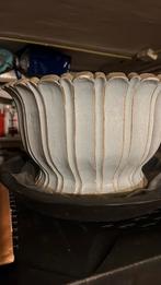 Bloempot schaal groot  sleetse blauwe kleur brocante, Rond, Ophalen of Verzenden, Zo goed als nieuw, Aardewerk