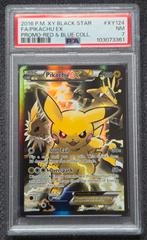 Pikachu EX Full Art #XY124 PSA 7 - Red & Blue Promo 2016, Ophalen of Verzenden, Zo goed als nieuw, Losse kaart, Foil