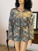 DIDI gewatteerde/gestikte tussenjas L bruin blauw katoen, Beige, Maat 42/44 (L), Ophalen of Verzenden, Jasje